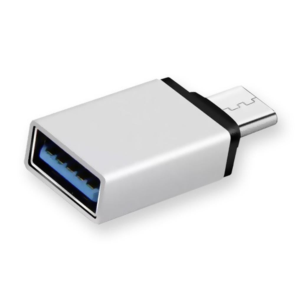 ANBYTE ADAPTADOR USB-C A USB-A - GRIS PLATA